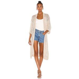 One Grey Day Marta Beach Duster Cardigan Size XS Open Front Long Sleeve Sweater